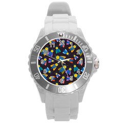 Bees Animal Insect Pattern Round Plastic Sport Watch (l) by Nexatart