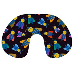 Bees Animal Insect Pattern Travel Neck Pillows by Nexatart