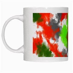 Abstract Watercolor Background Wallpaper Of Splashes  Red Hues White Mugs by Nexatart