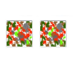 Abstract Watercolor Background Wallpaper Of Splashes  Red Hues Cufflinks (square) by Nexatart