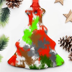 Abstract Watercolor Background Wallpaper Of Splashes  Red Hues Ornament (christmas Tree) 