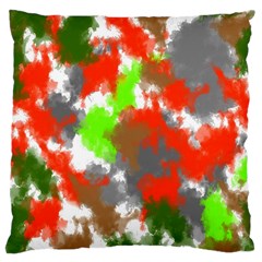 Abstract Watercolor Background Wallpaper Of Splashes  Red Hues Large Cushion Case (one Side) by Nexatart