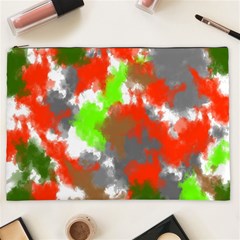 Abstract Watercolor Background Wallpaper Of Splashes  Red Hues Cosmetic Bag (xxl)  by Nexatart