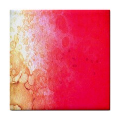 Abstract Red And Gold Ink Blot Gradient Tile Coasters by Nexatart