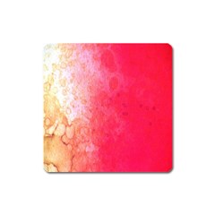 Abstract Red And Gold Ink Blot Gradient Square Magnet by Nexatart