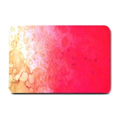 Abstract Red And Gold Ink Blot Gradient Small Doormat  by Nexatart