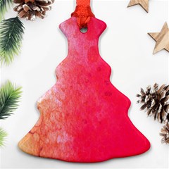 Abstract Red And Gold Ink Blot Gradient Ornament (christmas Tree)  by Nexatart