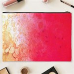 Abstract Red And Gold Ink Blot Gradient Cosmetic Bag (XXXL)  Back