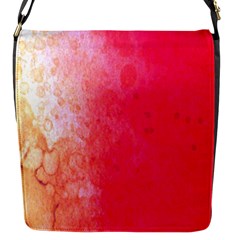 Abstract Red And Gold Ink Blot Gradient Flap Messenger Bag (s) by Nexatart