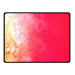 Abstract Red And Gold Ink Blot Gradient Double Sided Fleece Blanket (small)  by Nexatart