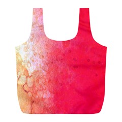 Abstract Red And Gold Ink Blot Gradient Full Print Recycle Bags (l)  by Nexatart