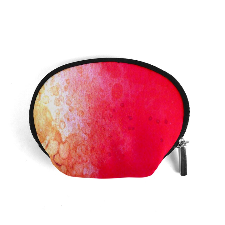 Abstract Red And Gold Ink Blot Gradient Accessory Pouches (Small) 