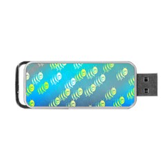 Swarm Of Bees Background Wallpaper Pattern Portable Usb Flash (one Side) by Nexatart