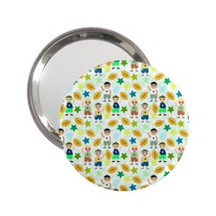 Football Kids Children Pattern 2 25  Handbag Mirrors by Nexatart