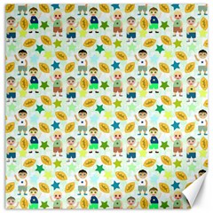 Football Kids Children Pattern Canvas 20  X 20   by Nexatart