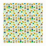 Football Kids Children Pattern Medium Glasses Cloth Front