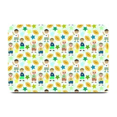 Football Kids Children Pattern Plate Mats by Nexatart