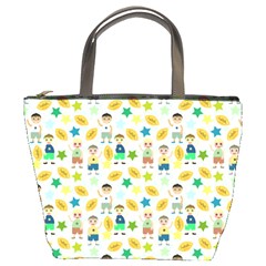 Football Kids Children Pattern Bucket Bags by Nexatart