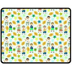 Football Kids Children Pattern Fleece Blanket (medium)  by Nexatart