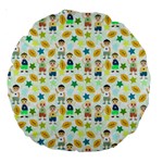 Football Kids Children Pattern Large 18  Premium Round Cushions Front