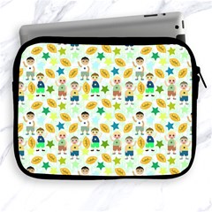 Football Kids Children Pattern Apple Ipad 2/3/4 Zipper Cases by Nexatart