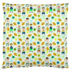 Football Kids Children Pattern Large Flano Cushion Case (two Sides) by Nexatart