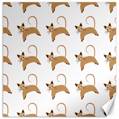 Cute Cats Seamless Wallpaper Background Pattern Canvas 16  X 16   by Nexatart