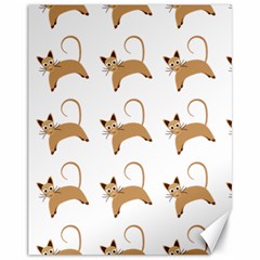 Cute Cats Seamless Wallpaper Background Pattern Canvas 11  X 14   by Nexatart