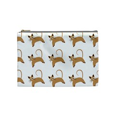 Cute Cats Seamless Wallpaper Background Pattern Cosmetic Bag (medium)  by Nexatart