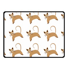 Cute Cats Seamless Wallpaper Background Pattern Fleece Blanket (small) by Nexatart