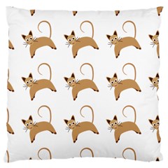 Cute Cats Seamless Wallpaper Background Pattern Large Cushion Case (two Sides) by Nexatart