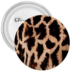 Yellow And Brown Spots On Giraffe Skin Texture 3  Buttons by Nexatart