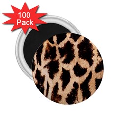 Yellow And Brown Spots On Giraffe Skin Texture 2 25  Magnets (100 Pack)  by Nexatart