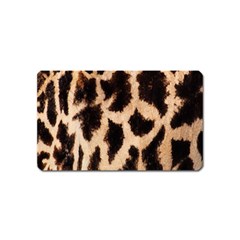 Yellow And Brown Spots On Giraffe Skin Texture Magnet (name Card) by Nexatart