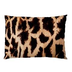 Yellow And Brown Spots On Giraffe Skin Texture Pillow Case by Nexatart