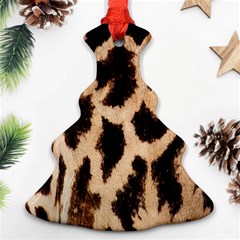 Yellow And Brown Spots On Giraffe Skin Texture Ornament (christmas Tree)  by Nexatart