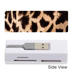 Yellow And Brown Spots On Giraffe Skin Texture Memory Card Reader (stick)  by Nexatart