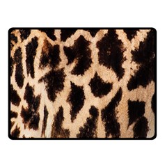 Yellow And Brown Spots On Giraffe Skin Texture Double Sided Fleece Blanket (small)  by Nexatart