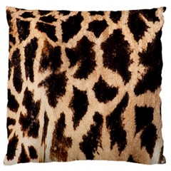 Yellow And Brown Spots On Giraffe Skin Texture Standard Flano Cushion Case (one Side) by Nexatart