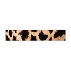 Yellow And Brown Spots On Giraffe Skin Texture Flano Scarf (mini) by Nexatart