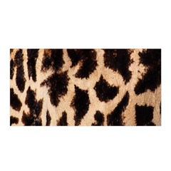 Yellow And Brown Spots On Giraffe Skin Texture Satin Wrap