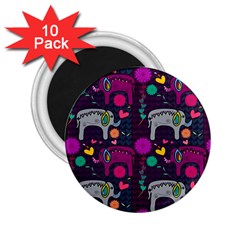 Love Colorful Elephants Background 2 25  Magnets (10 Pack)  by Nexatart