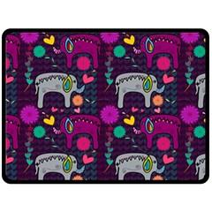 Love Colorful Elephants Background Fleece Blanket (large)  by Nexatart