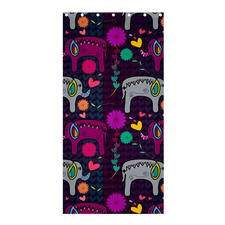 Love Colorful Elephants Background Shower Curtain 36  x 72  (Stall) 