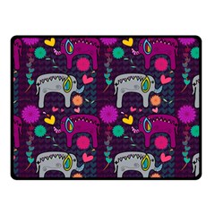 Love Colorful Elephants Background Double Sided Fleece Blanket (small)  by Nexatart