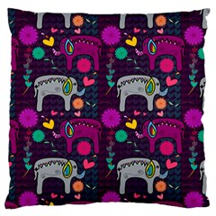 Love Colorful Elephants Background Standard Flano Cushion Case (one Side) by Nexatart