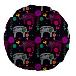 Love Colorful Elephants Background Large 18  Premium Flano Round Cushions Front