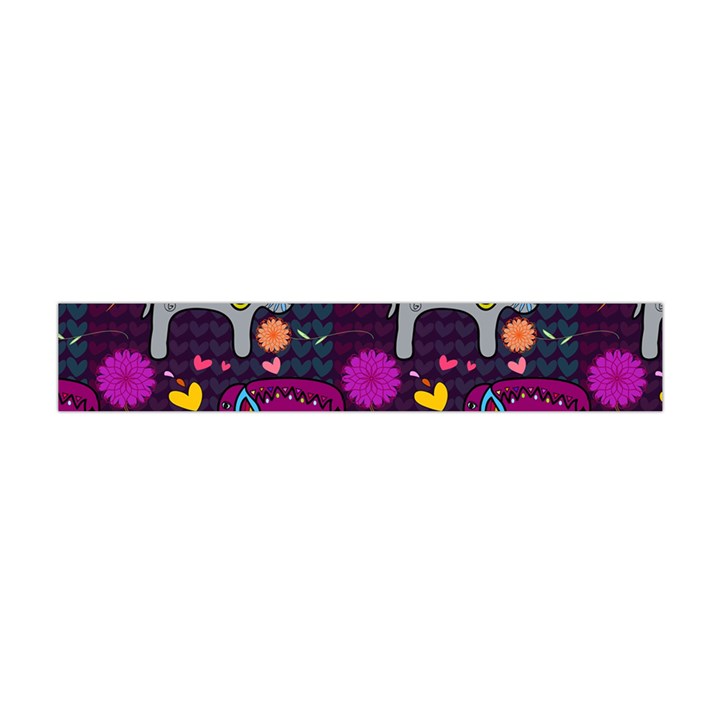 Love Colorful Elephants Background Flano Scarf (Mini)