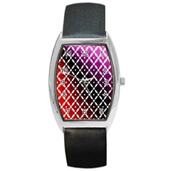 Flowers Digital Pattern Summer Woods Art Shapes Barrel Style Metal Watch by Nexatart