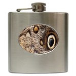 Butterfly Wing Detail Hip Flask (6 oz) Front